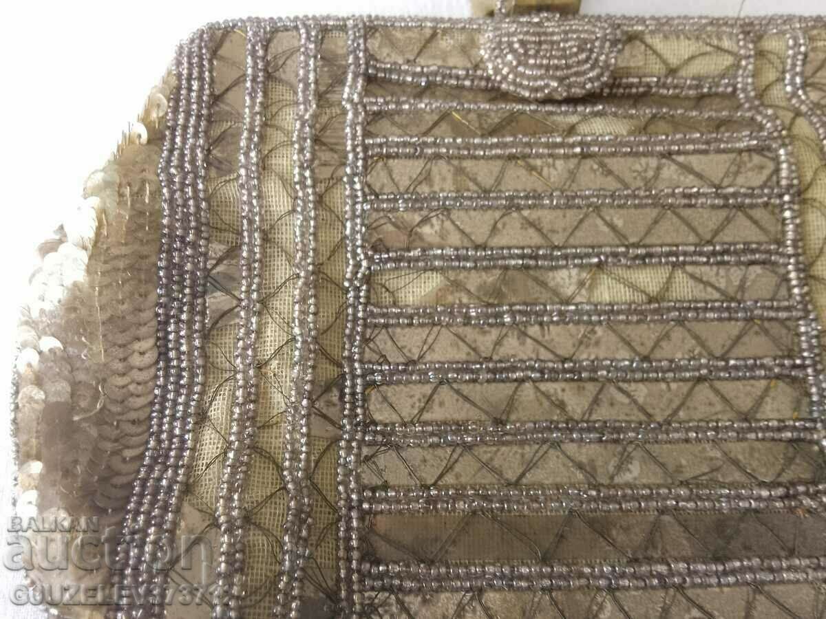 Delivery of Vintage bag - purse with glass beads 1920 hand made Delivery of Vintage bag - purse with glass beads 1920 hand made