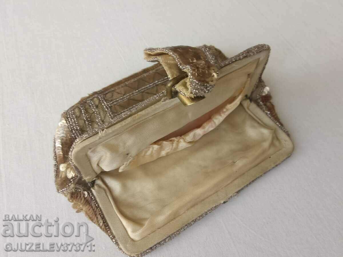 Vintage bag - purse with glass beads 1920 hand made - 5 Vintage bag - purse with glass beads 1920 hand made - 5