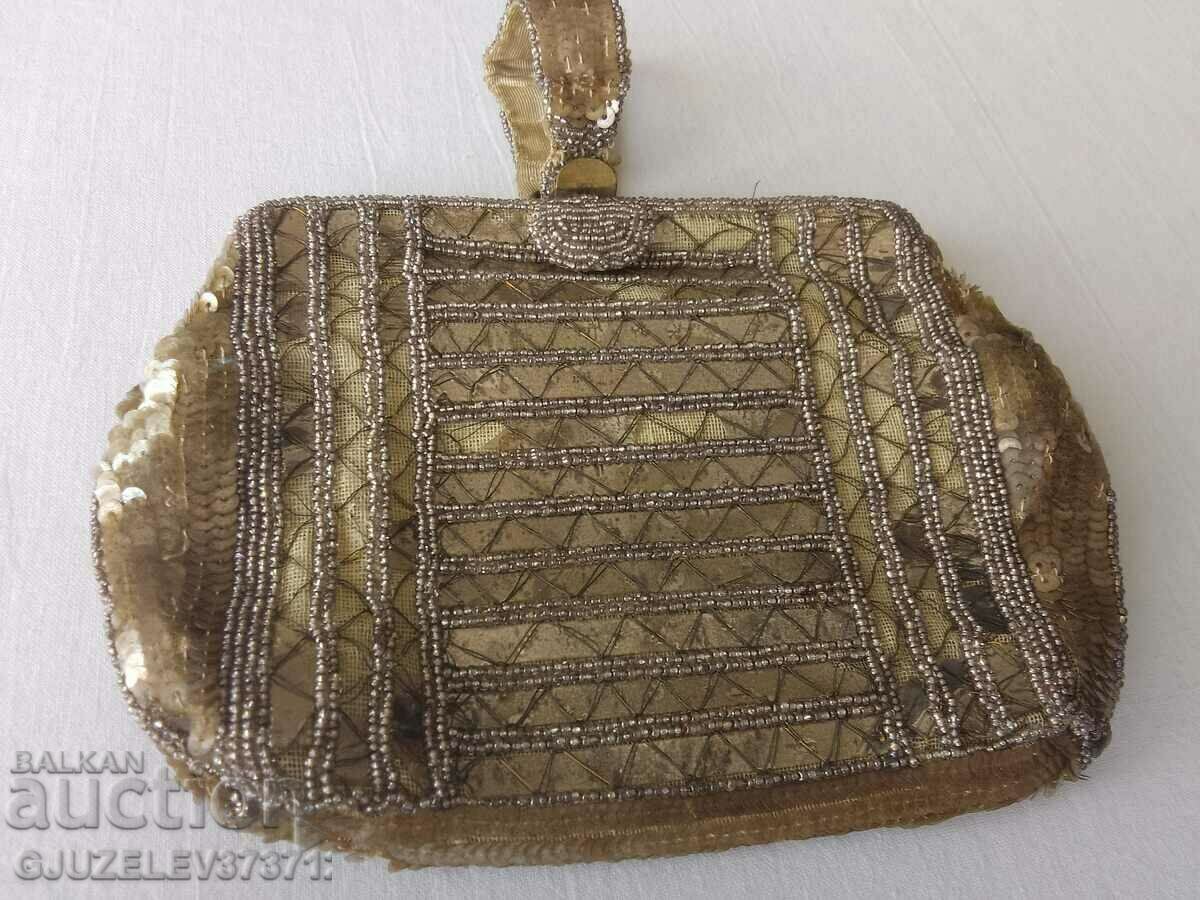 Vintage bag - purse with glass beads 1920 hand made - 6 Vintage bag - purse with glass beads 1920 hand made - 6