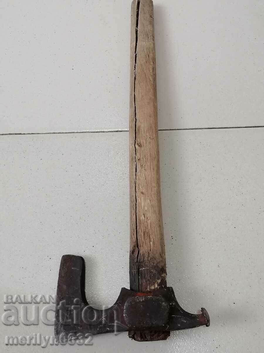 Old ax pickaxe satyr hatchet with sap - 5