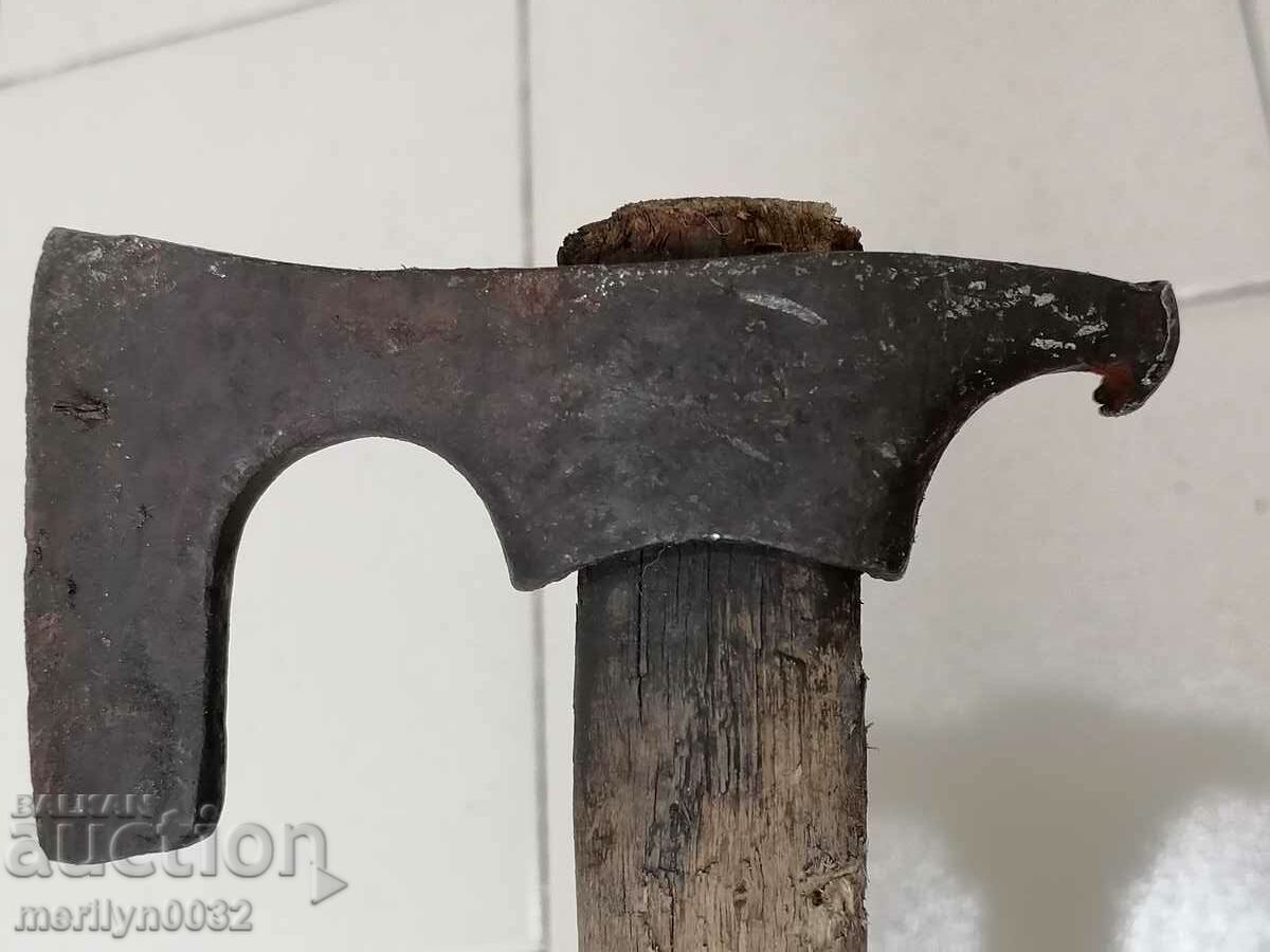 Old ax pickaxe satyr hatchet with sap - 7