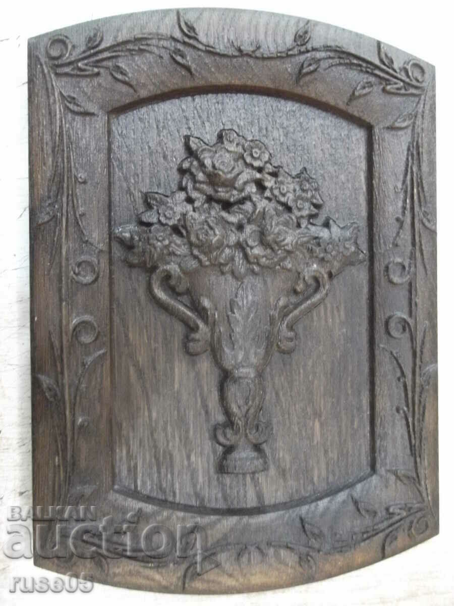Panel "Vase with flowers" wooden