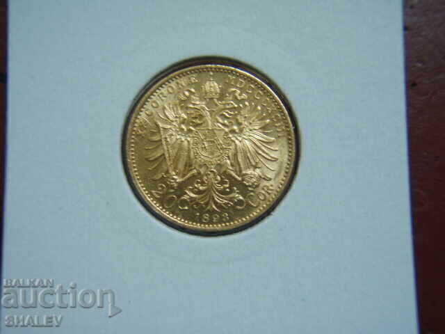 20 Κορώνα 1893 Αυστρία (20 korona Avstriya) - AU+ (zlato) με τιμή € 899.89 | 1760.04 BGN