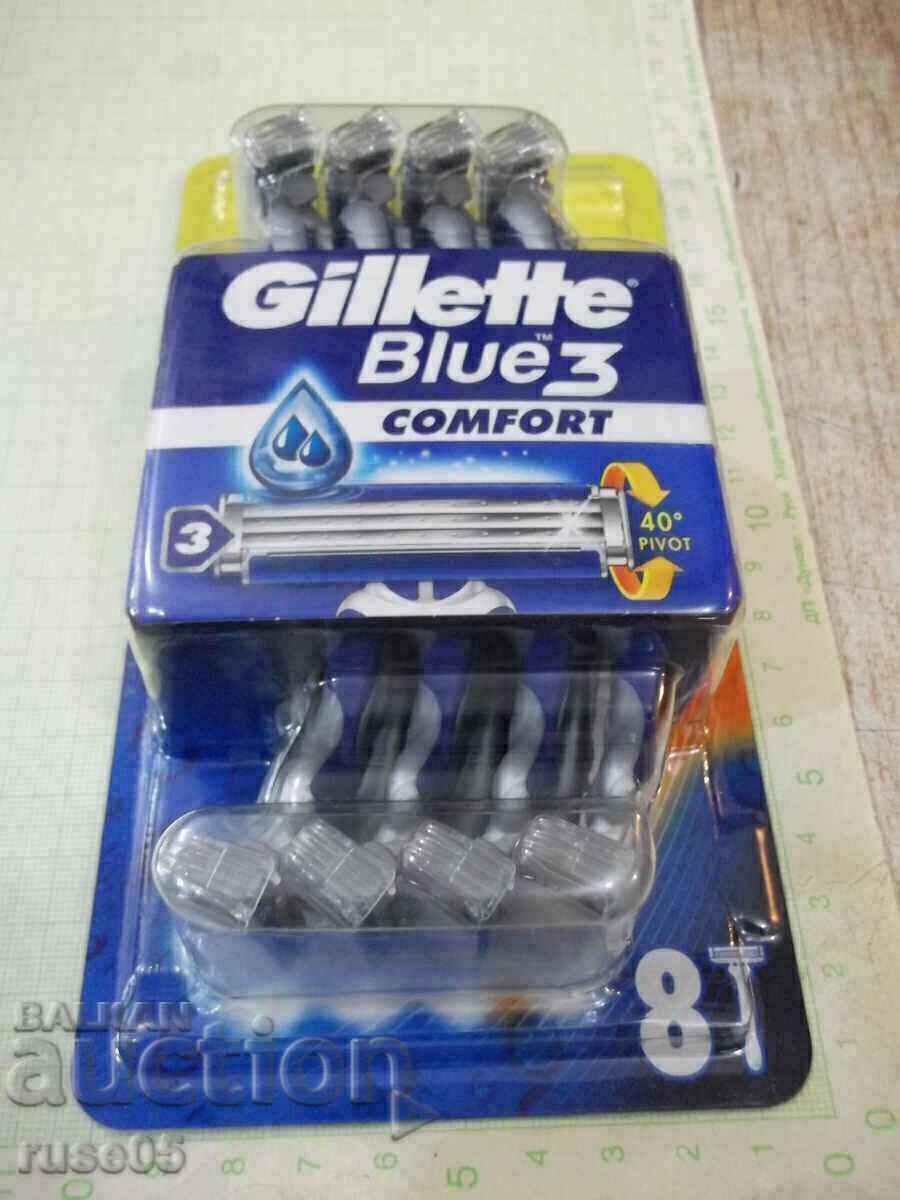 Razor set "Gillette Blue 3 COMFORT - 6+2" new with price 15.00 BGN | € 7.67 Razor set "Gillette Blue 3 COMFORT - 6+2" new with price 15.00 BGN | € 7.67