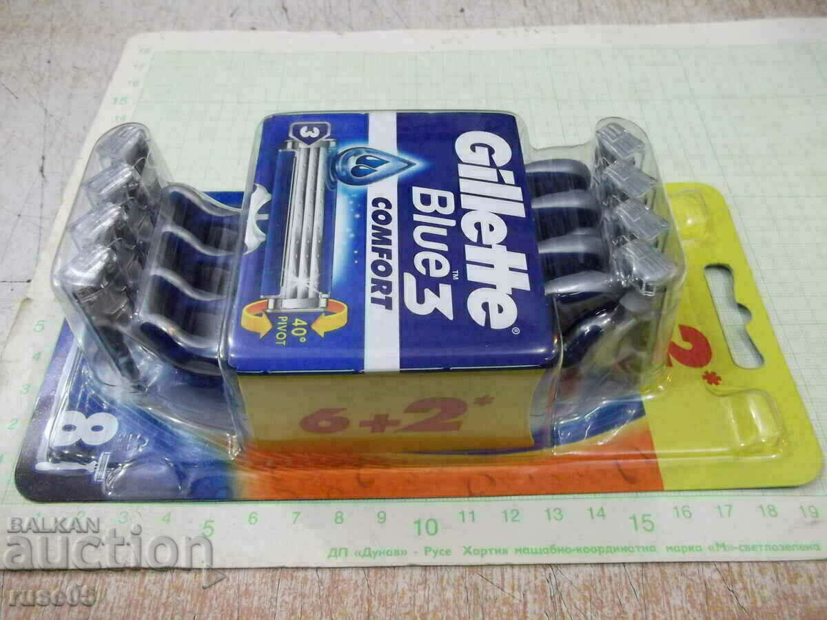 Auction Razor set "Gillette Blue 3 COMFORT - 6+2" new Auction Razor set "Gillette Blue 3 COMFORT - 6+2" new