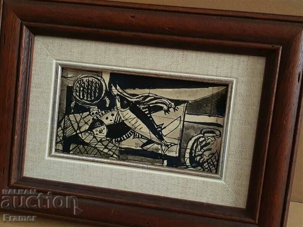 Licitație Atanas Yaranov 1940-1988 natură moartă cu pește Original Licitație Atanas Yaranov 1940-1988 natură moartă cu pește Original