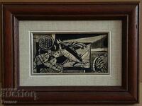 Atanas Yaranov 1940-1988 natură moartă cu pește Original