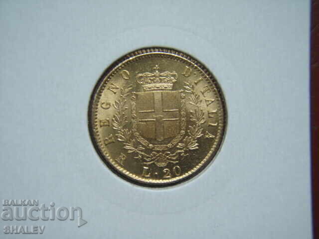 20 Λίρες 1875 R Ιταλία (20 liri Italiya) - AU/Unc (zlato) με τιμή 1659.89 BGN | € 848.69
