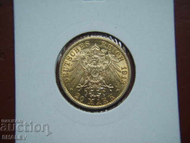 Licitație 20 Mark 1913 Germania (Prusia) (20 mărci Prusia) - AU (aur)