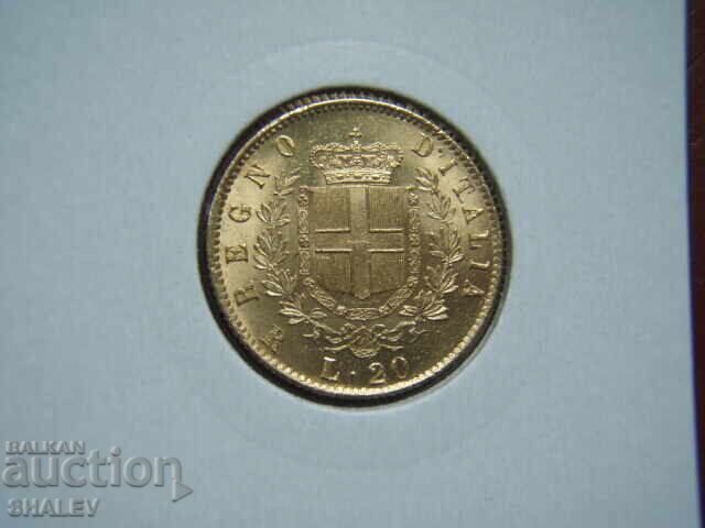 Παράδοση 20 Λίρες 1875 R Ιταλία (20 liri Italiya) - AU/Unc (zlato)