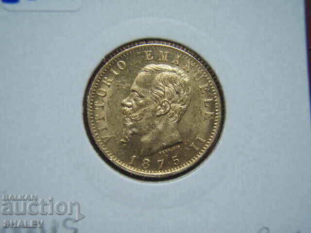 20 Λίρες 1875 R Ιταλία (20 liri Italiya) - AU/Unc (zlato) - 6