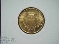 20 Lire 1875 R Italia (20 liri Italiya) - AU/Unc (aur)