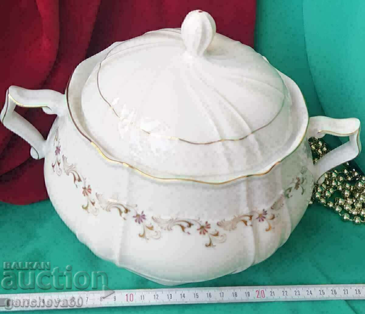 A beautiful German SCHIRNDINC/BAVARIA porcelain soup bowl - 5