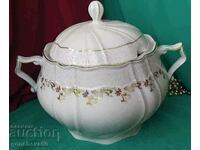 A beautiful German SCHIRNDINC/BAVARIA porcelain soup bowl