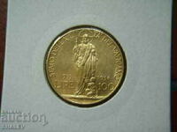 100 Lire 1933-34 Vaticana - AU/Unc (aur)