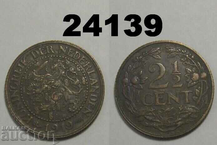 Netherlands 2 1/2 cent 1919 Rare