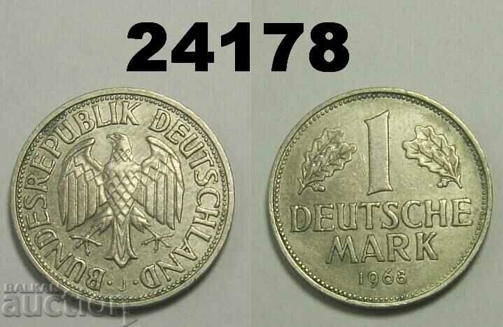 Германия ФРГ 1 марка 1968 J