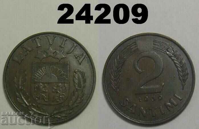 Латвия 2 сантима 1939