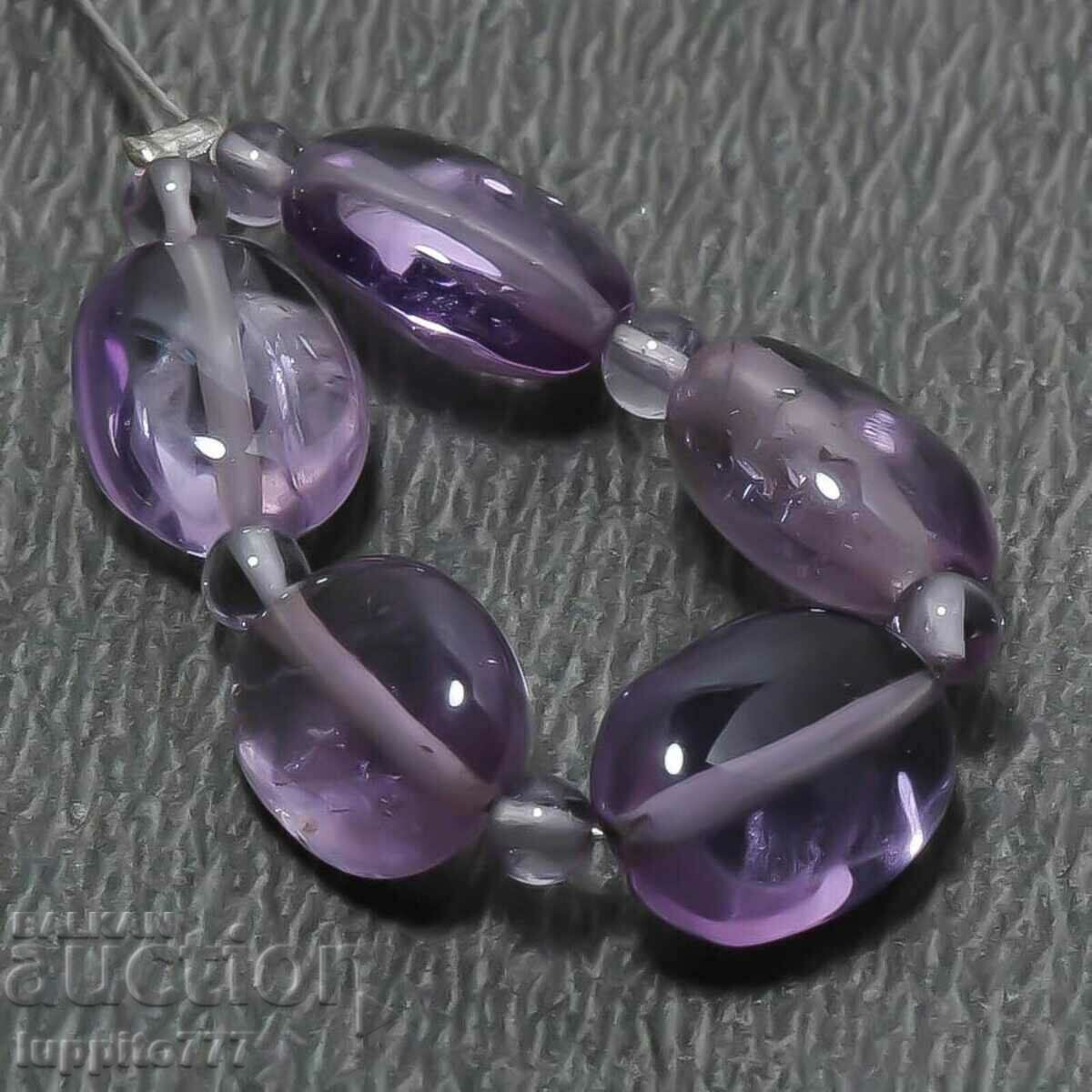 11.10 carat natural amethyst string with price 39.99 BGN | € 20.45 11.10 carat natural amethyst string with price 39.99 BGN | € 20.45
