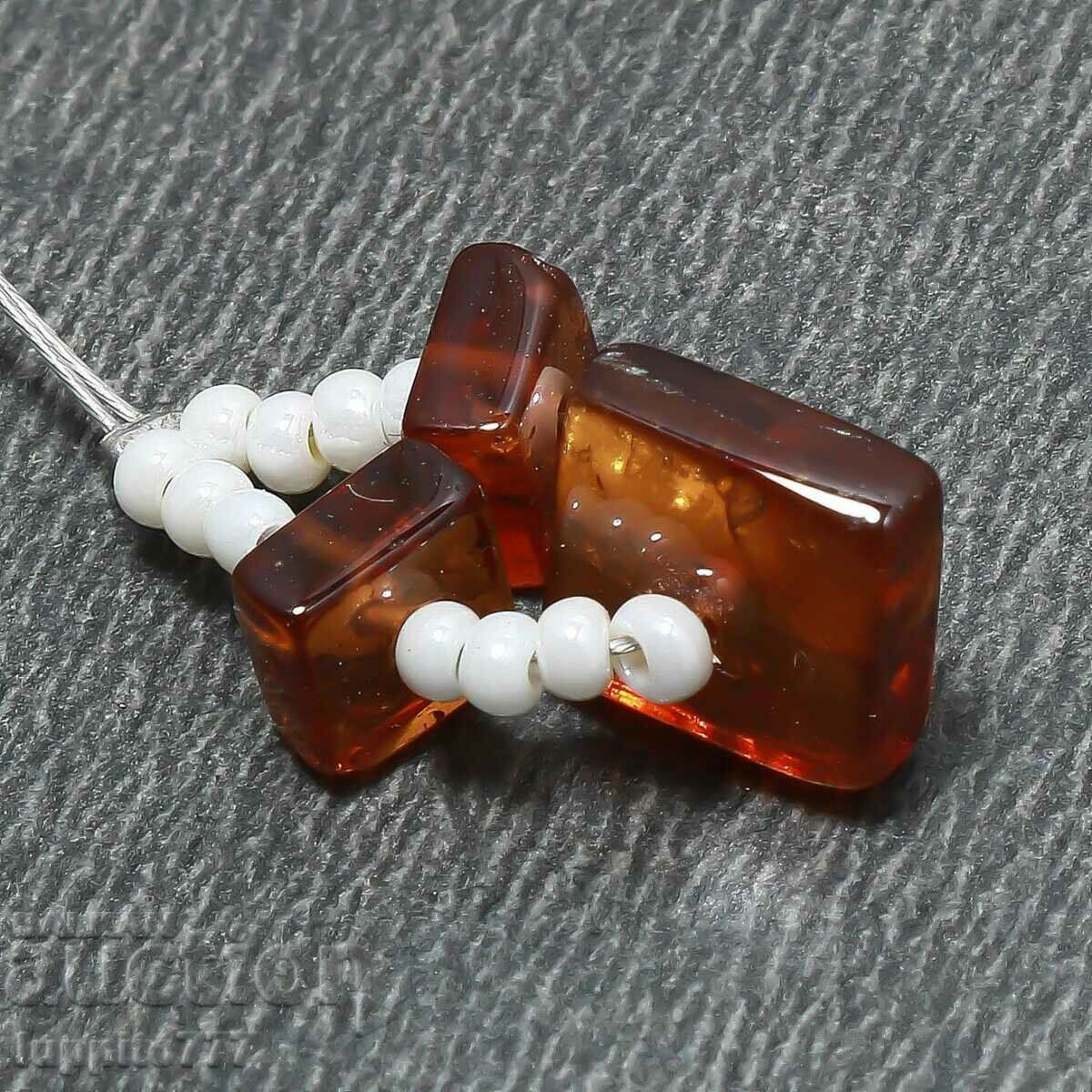 4.75 carat natural Baltic amber strung
