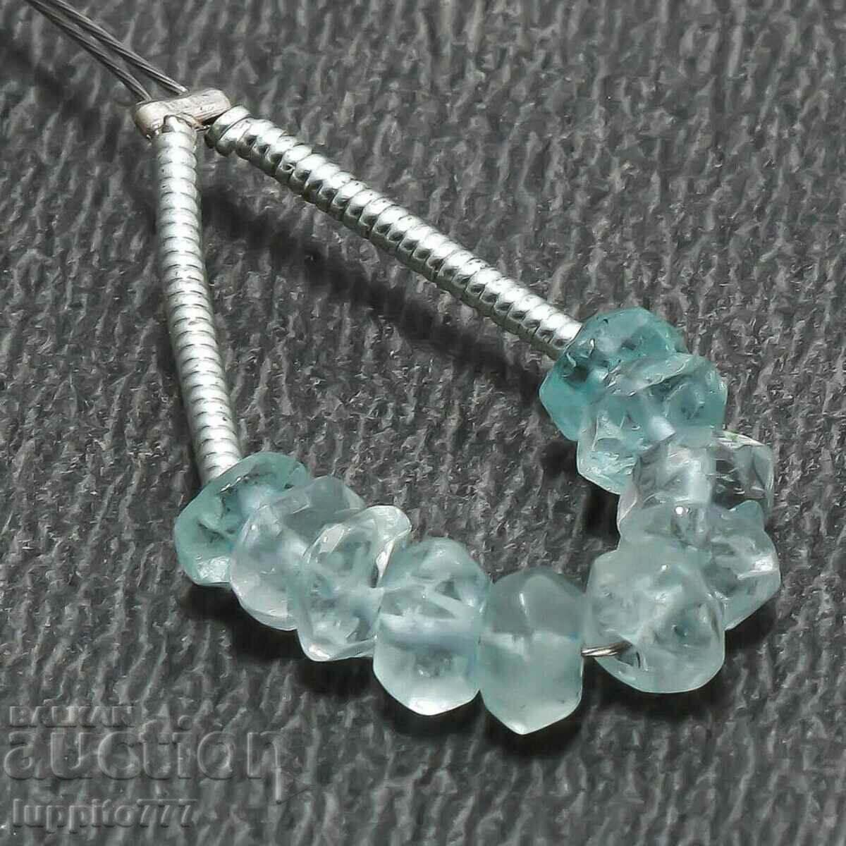 Κορδόνι 6,90 καρατίων από φυσικό ακουαμαρίνη από βηρύλιο με τιμή 39.99 BGN | € 20.45 Κορδόνι 6,90 καρατίων από φυσικό ακουαμαρίνη από βηρύλιο με τιμή 39.99 BGN | € 20.45