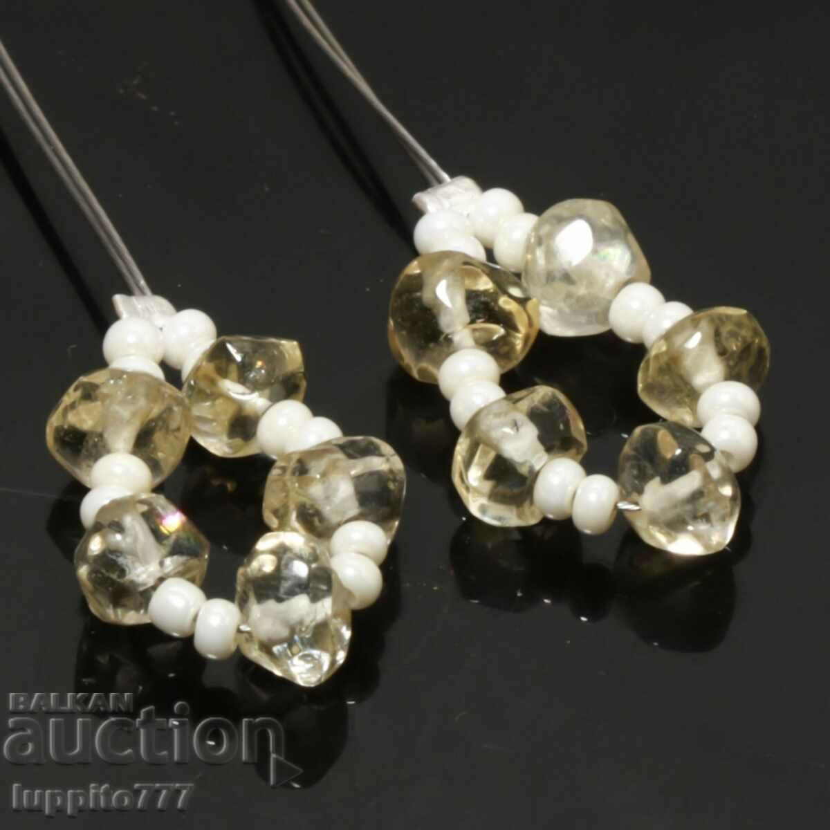 9.90 carat natural citrine strung 2 pieces rondel with price 39.99 BGN | € 20.45 9.90 carat natural citrine strung 2 pieces rondel with price 39.99 BGN | € 20.45