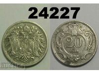 Австрия 20 хелера 1908