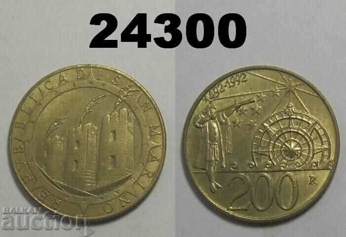 San Marino 200 lire 1992