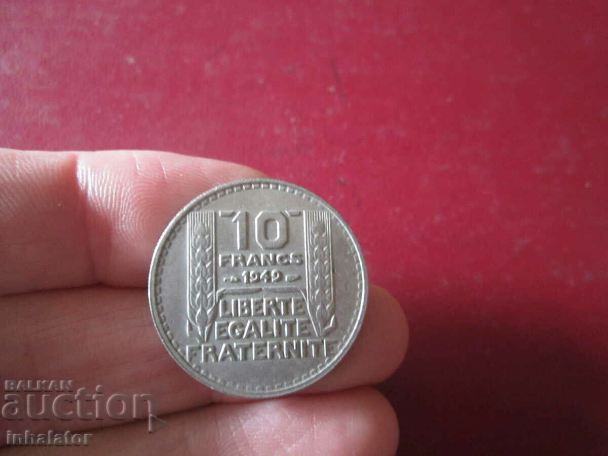1949 год 10 франка  - франция малка глава