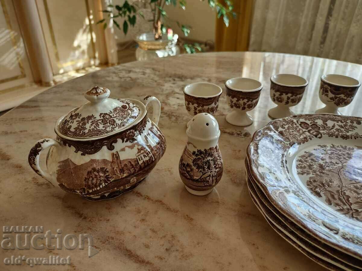 Service - plot, scenes, for English breakfast, England, stamps - 5