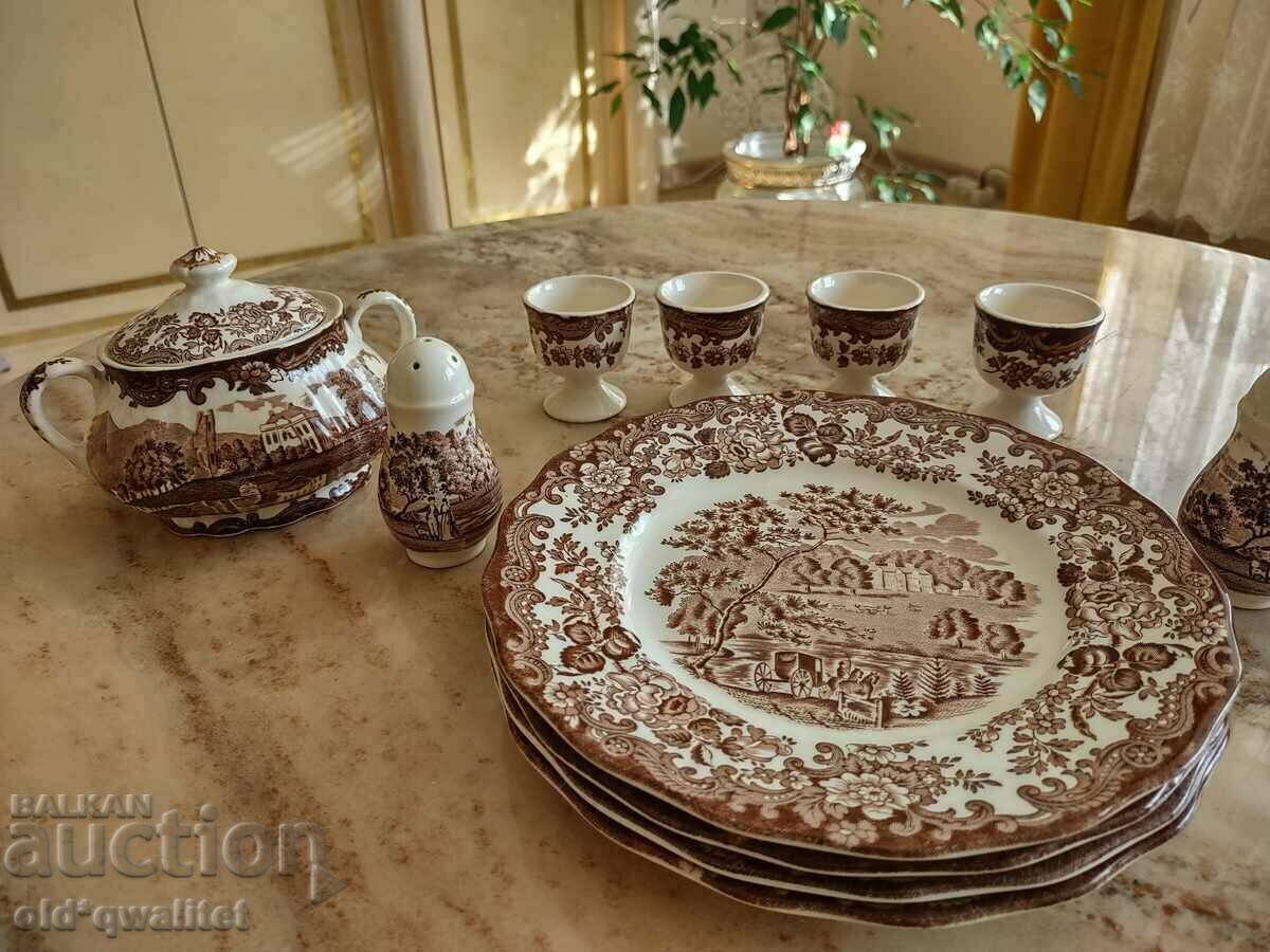 Service - plot, scenes, for English breakfast, England, stamps - 6