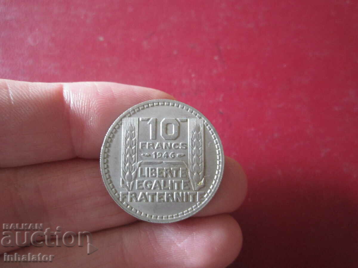 1946 10 franci - Franța cap mare