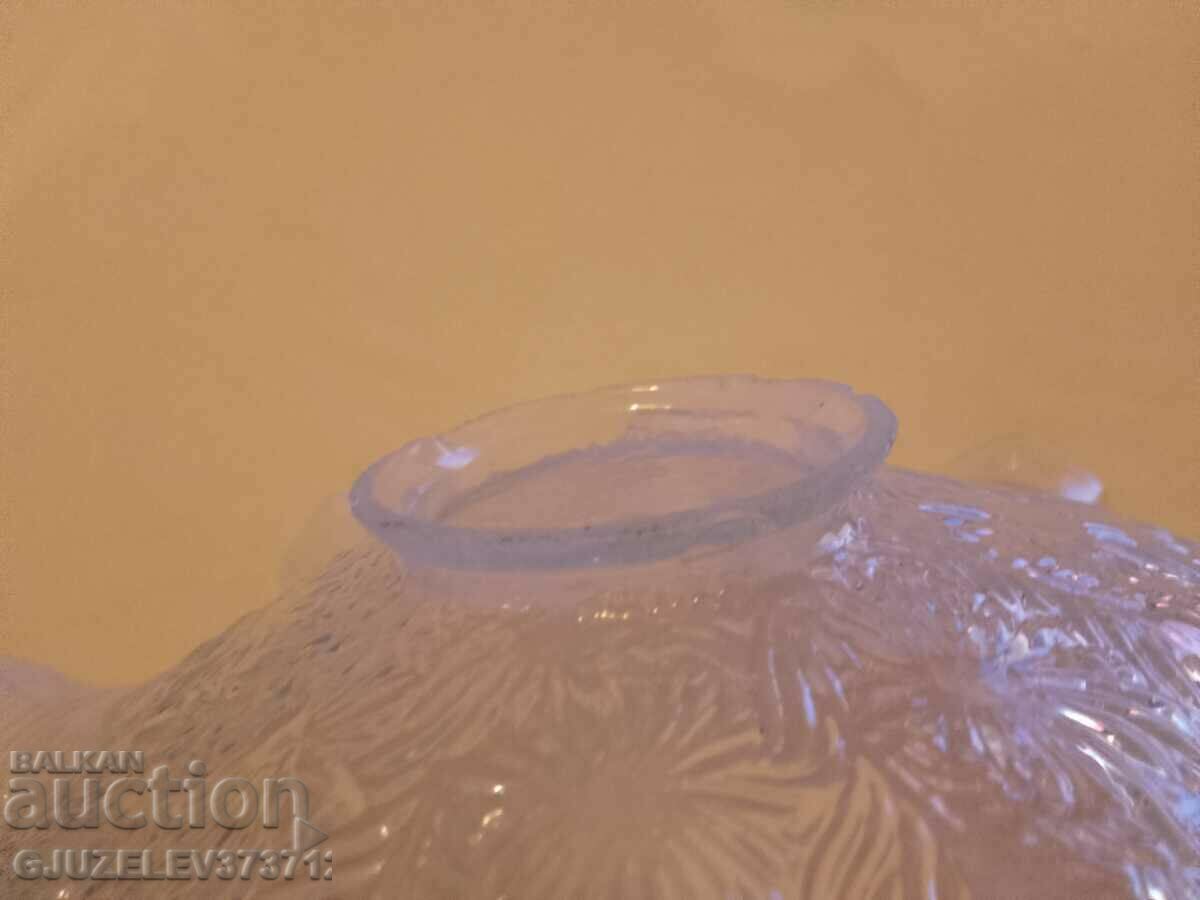 френско стъкло за лампа полюлей 1900г - 6 френско стъкло за лампа полюлей 1900г - 6