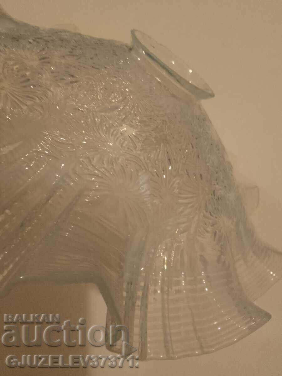 френско стъкло за лампа полюлей 1900г - 7 френско стъкло за лампа полюлей 1900г - 7