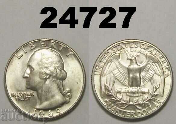 САЩ 1/4 долар 1969