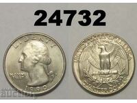 1/4 dolar SUA 1990 P