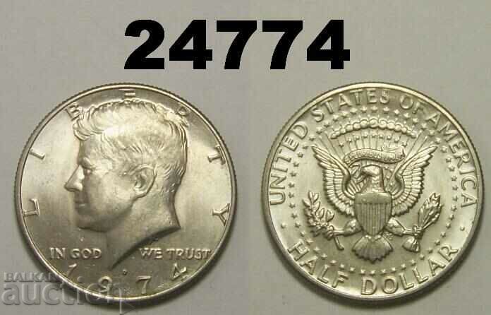 1/2 dolar american 1974 D