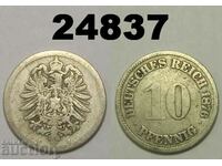 Germany 10 Pfennig 1876 A