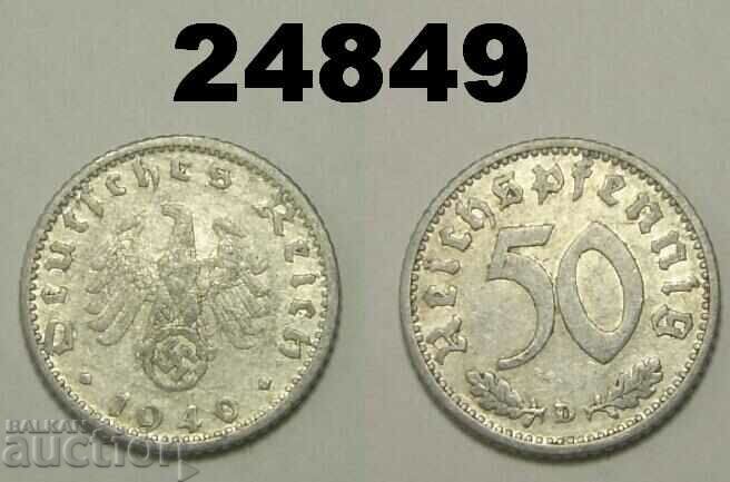 Γερμανία 50 Pfennig 1940 D σβάστικα