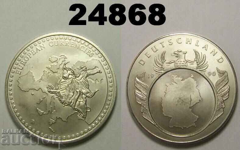 European Currencies Deutschland 1990 medal