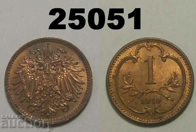 Австрия 1 хелер 1910