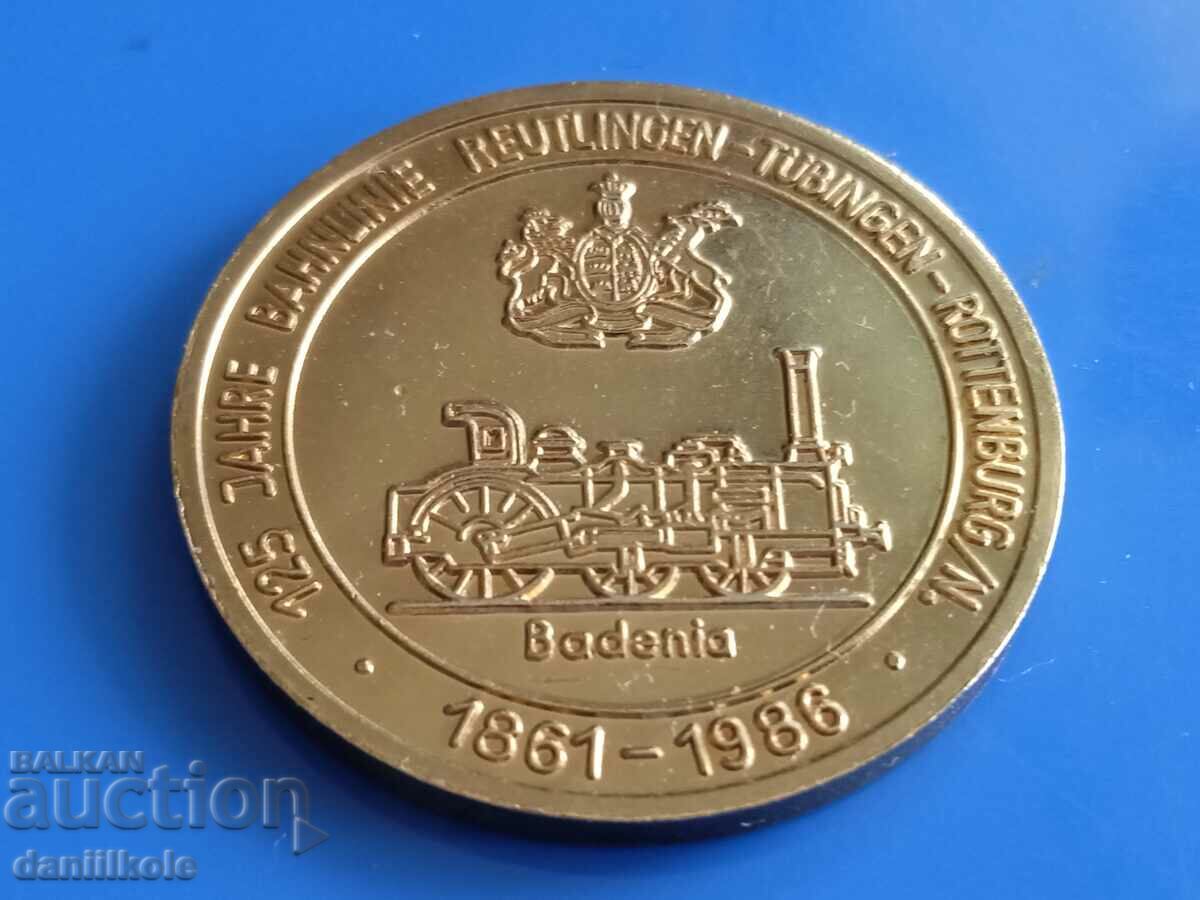 Delivery of *$*Y*$* PLAQUET GERMANY 125 YEARS RAILWAY LINE 1861-1986*$*Y*$* Delivery of *$*Y*$* PLAQUET GERMANY 125 YEARS RAILWAY LINE 1861-1986*$*Y*$*