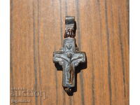 αρχαία βουλγαρική αναγέννηση λαϊκός χάλκινος σταυρός