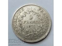 5 Francs Silver France 1875 A - Silver Coin #184