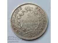 5 франка сребро Франция 1873 A  - сребърна монета #244