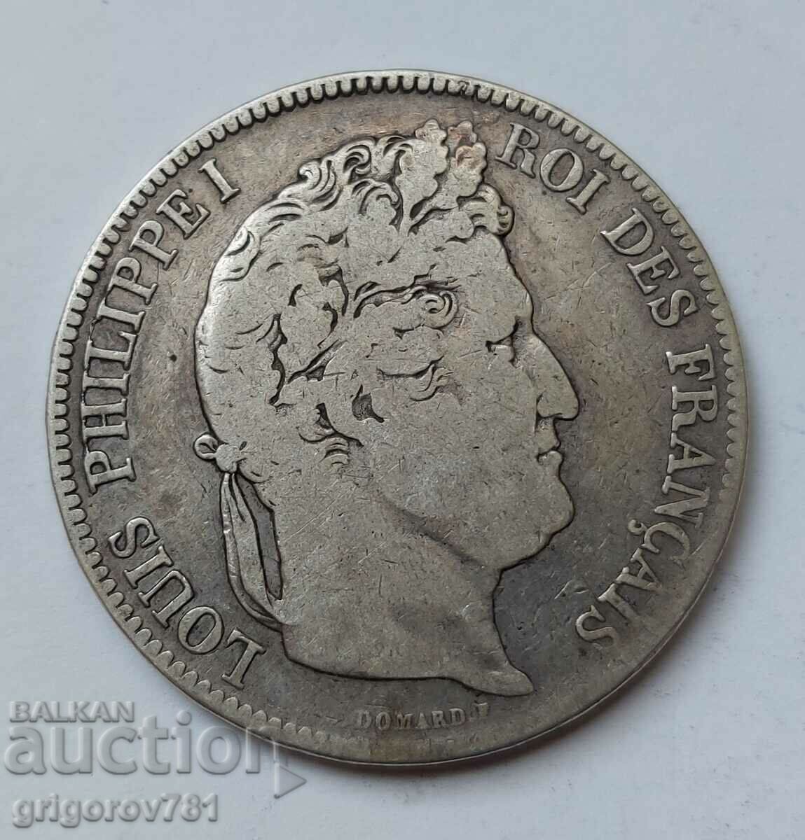 5 франка сребро Франция 1834 A  - сребърна монета #245