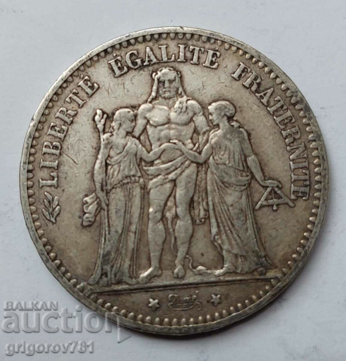 5 Φράγκα Ασήμι Γαλλία 1875 Α - Ασημένιο νόμισμα #248 με τιμή € 34.26 | 67.01 BGN