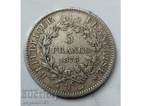 5 франка сребро Франция 1875 A  - сребърна монета #249