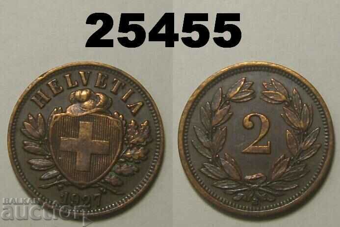 Switzerland 2 rapen 1927 Rare
