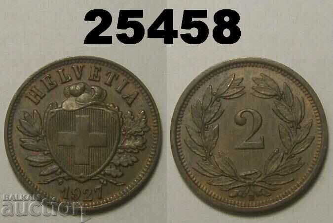 Switzerland 2 rapen 1927 Rare